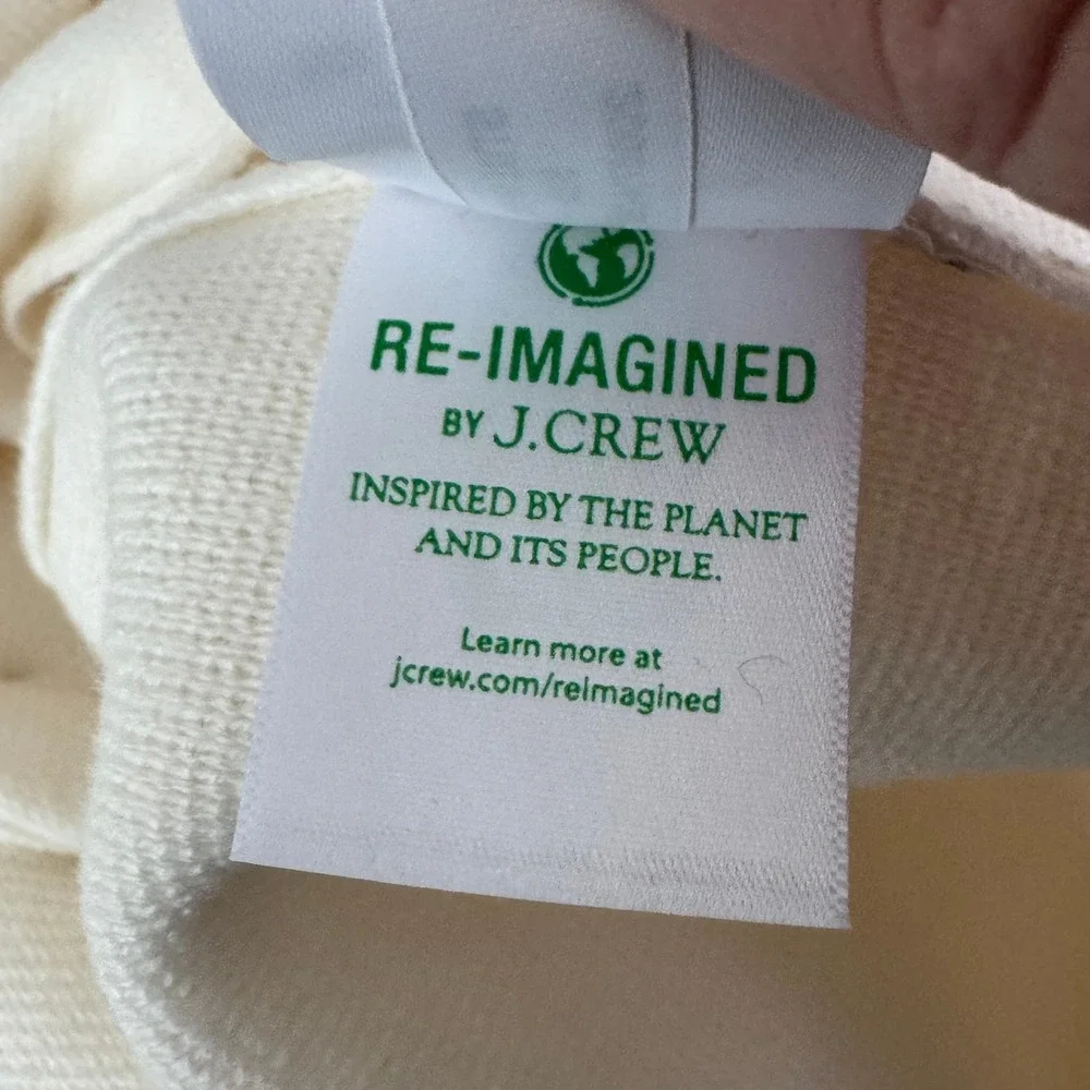 J. Crew Sweater Jacket‎ Cream One Button Womens Size Small